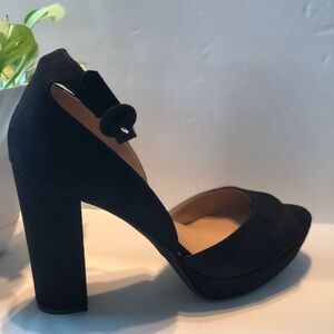 Sun + Stone Chic Black Platform Heels